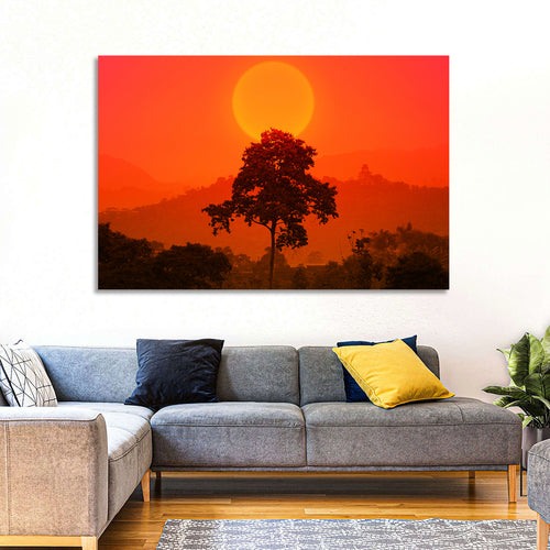 African Summer Sunset Wall Art