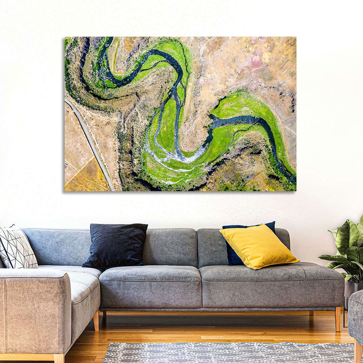 Kasagh River Valley Aerial Wall Art