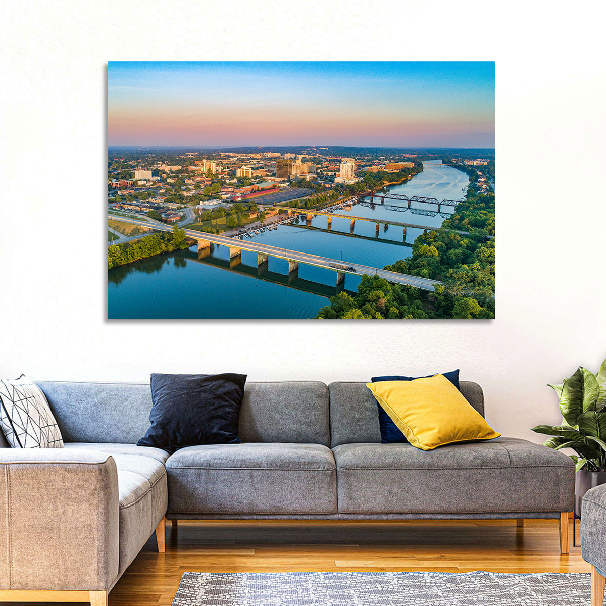 Augusta Savannah River Skyline Wall Art