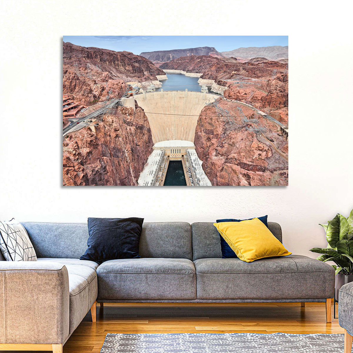 Hoover Dam High-angle View Wall Art