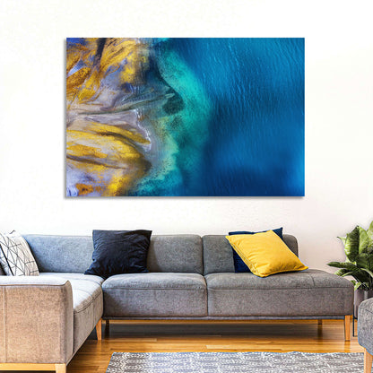 Golden Coast Abstract Wall Art