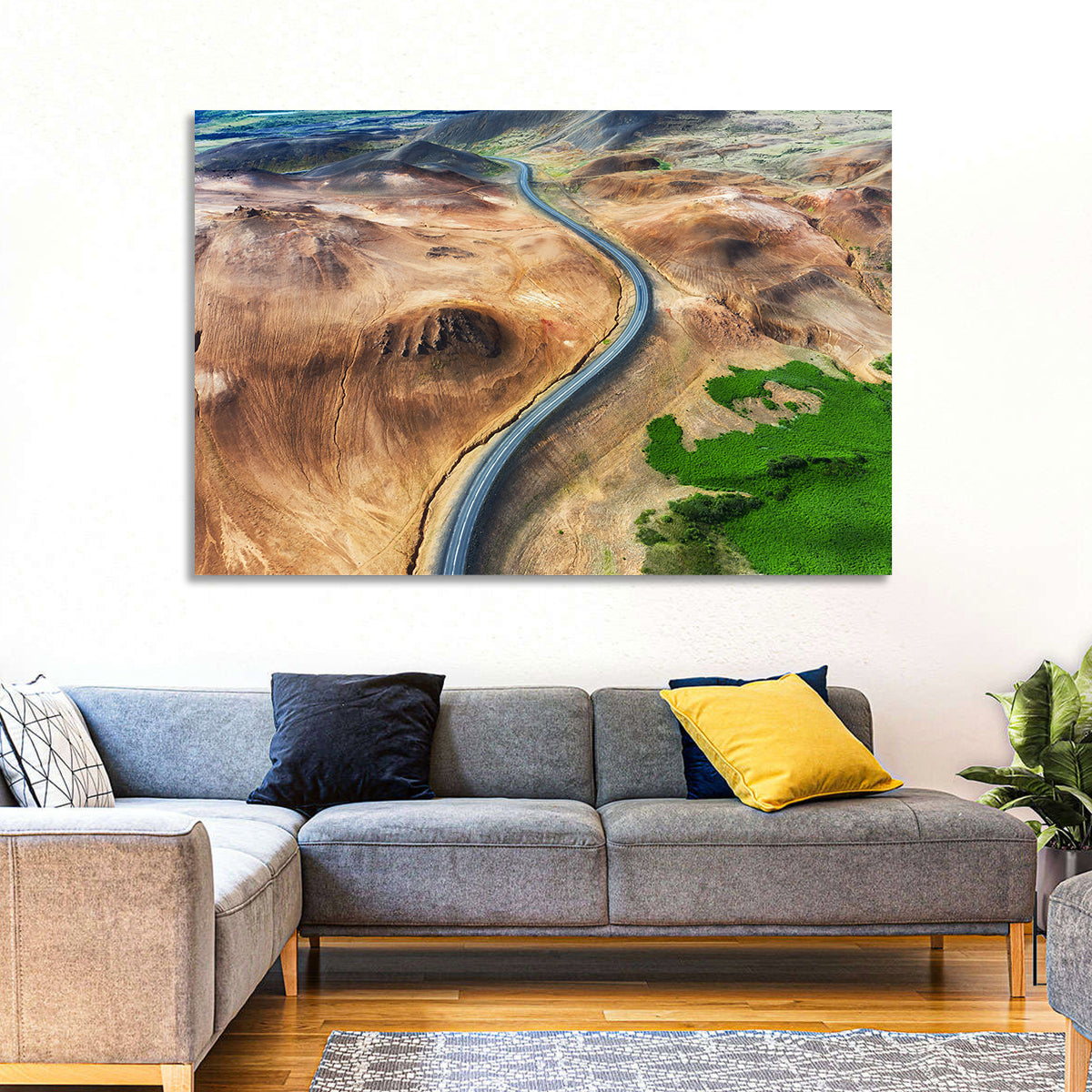 Winding Road in Geysers Valley Wall Art