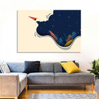 Paper Airplane in Flight Wall Art
