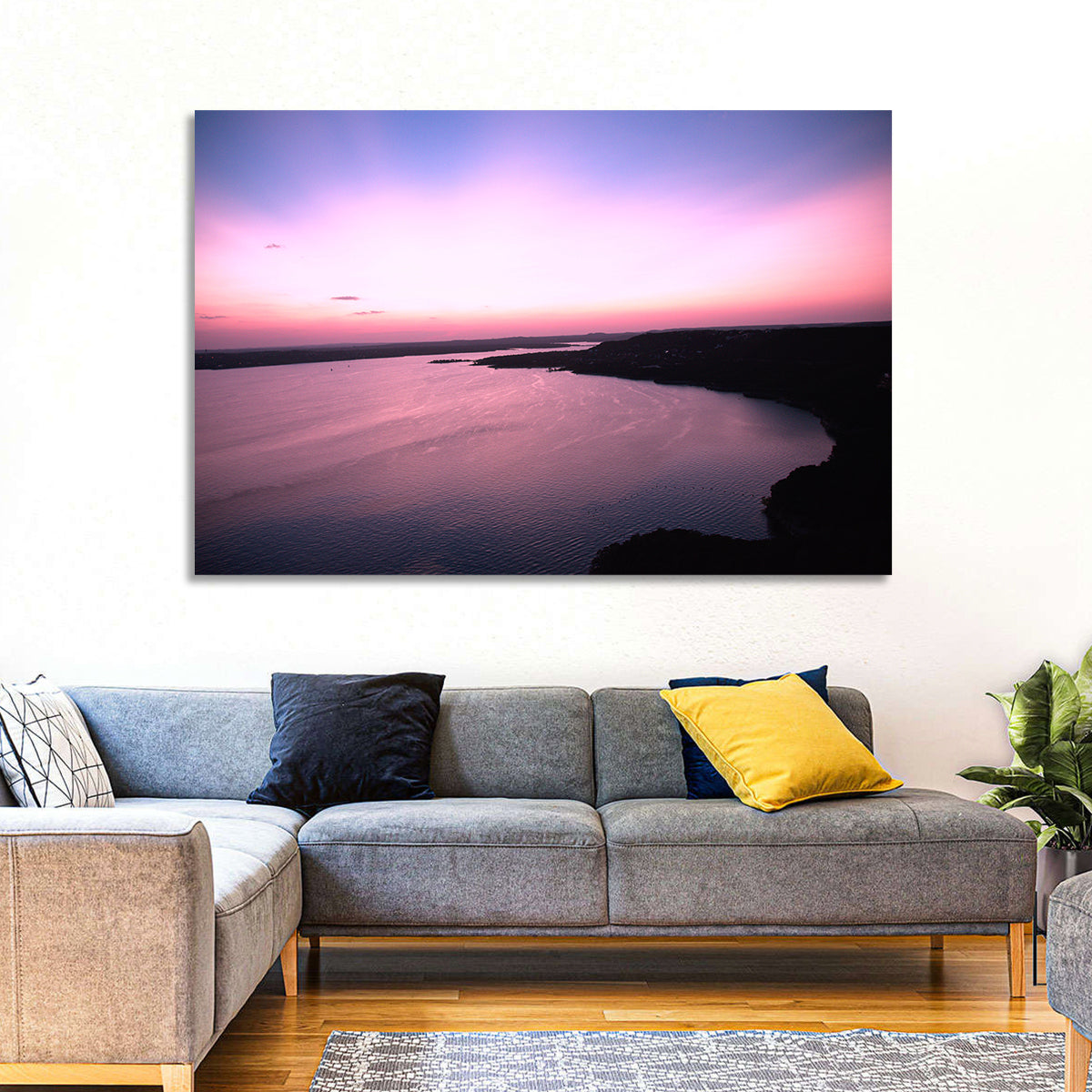 Lake Travis Purple Sunset Wall Art