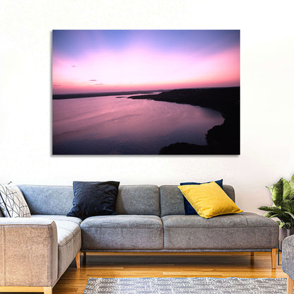 Lake Travis Purple Sunset Wall Art