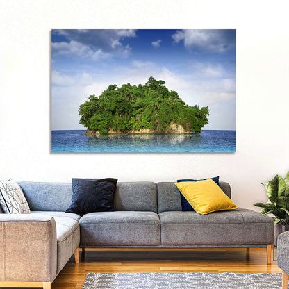 Tranquil Tropical Island Reflection Wall Art