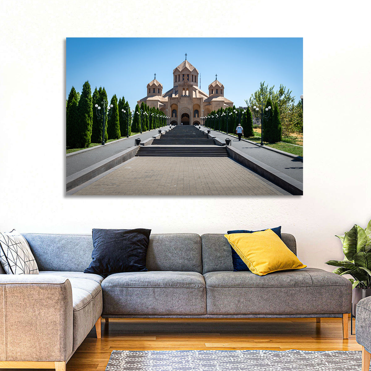 Saint Gregory Cathedral Stairway, Yerevan Wall Art in a room, landscape