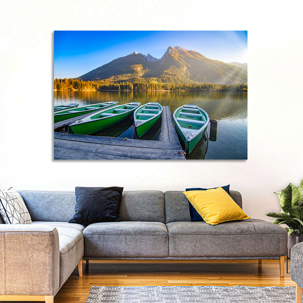 Moored Boats at Hintersee Wall Art
