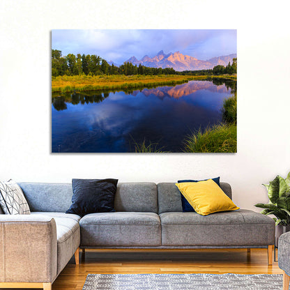 Grand Tetons Sunrise Over Snake River Wall Art
