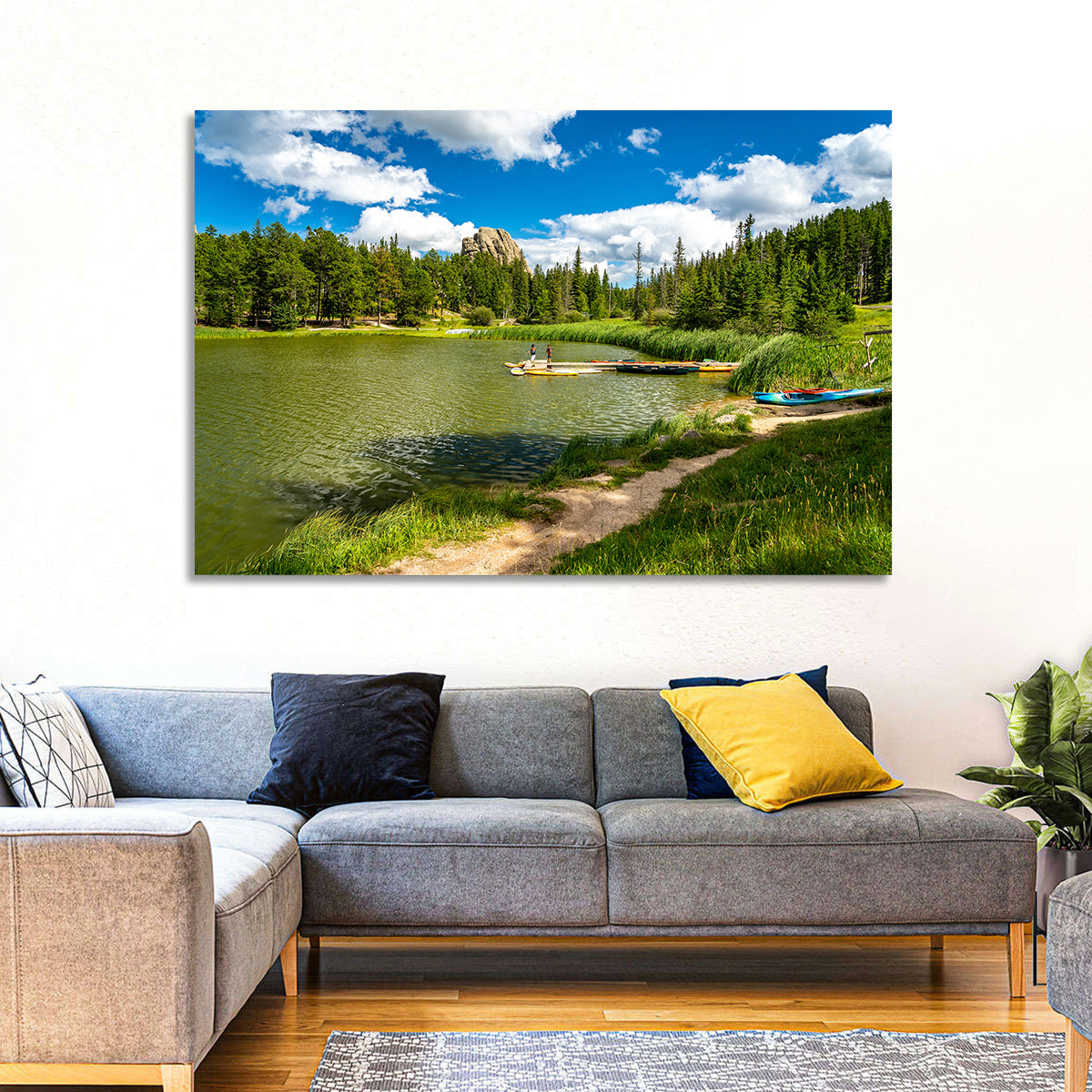 Sylvan Lake Dockside Scene Wall Art