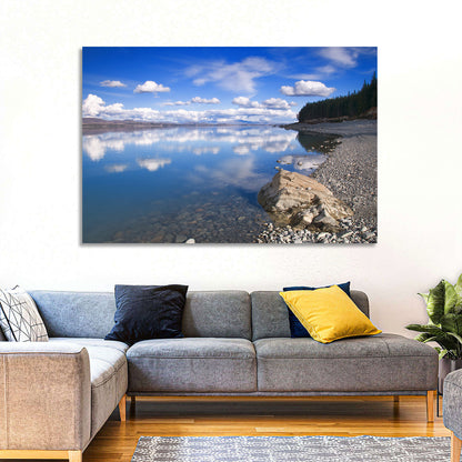 Pukaki Pebbled Shoreline Wall Art