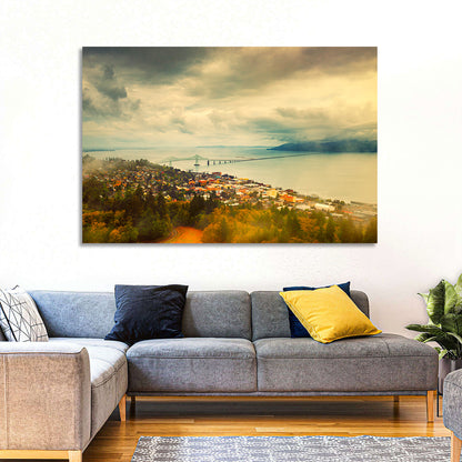 Astoria-megler Bridge Cityscape Wall Art