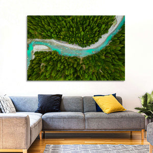 Inn River & Forest Aerial Wall Art