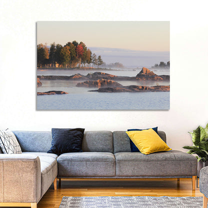 Lake Vanern Misty Shoreline Wall Art