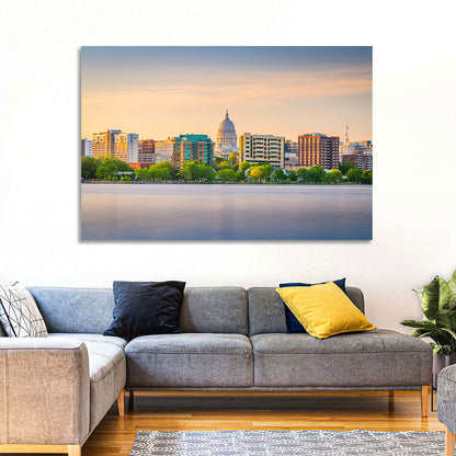 Madison Skyline at Lake Monona Wall Art