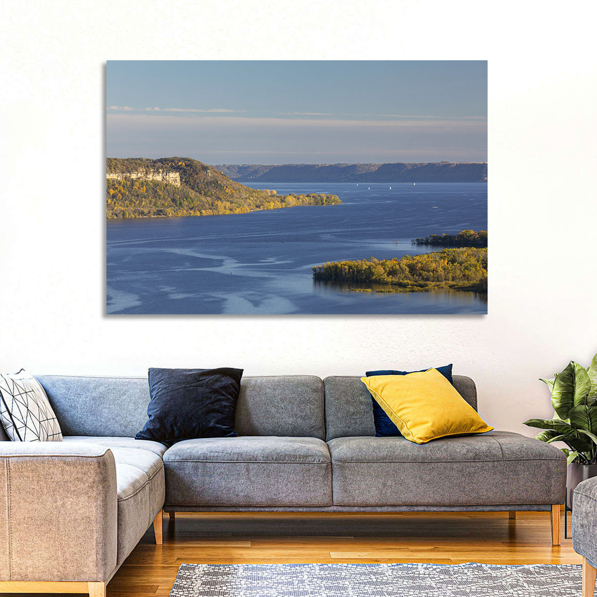 Mississippi River Autumn Panorama Wall Art