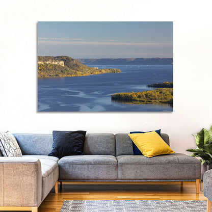 Mississippi River Autumn Panorama Wall Art