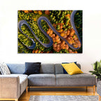 Autumn Aerial Mountain Road Wall Art