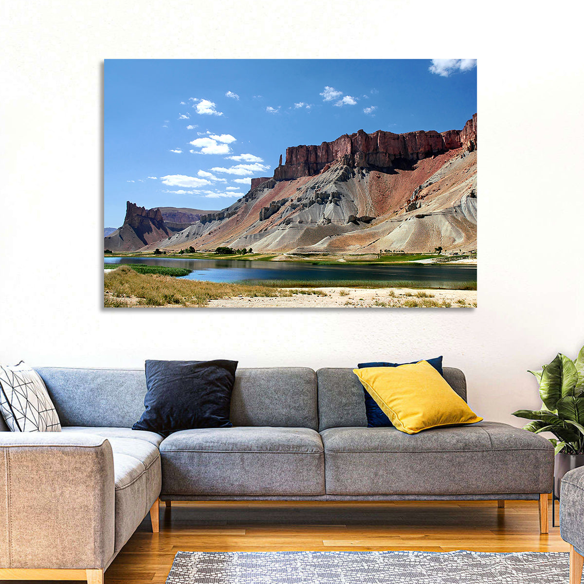 Band-e Amir Lakes and Rock Spire Wall Art