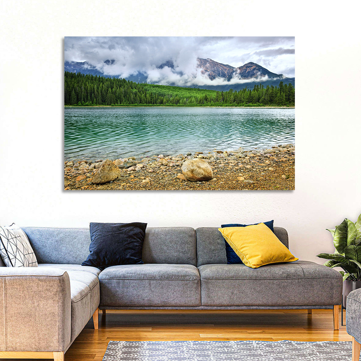 Patricia Lake Cloudy Peaks Wall Art