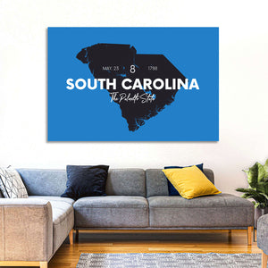 South Carolina State Map Wall Art