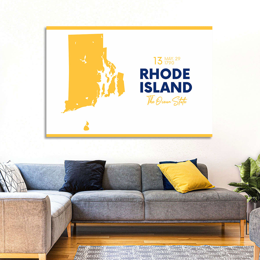 Rhode Island Map Wall Art