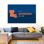 Louisiana Map, Pelican State Wall Art