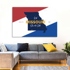 Missouri Map, Show Me State Wall Art