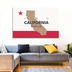 California State Map Wall Art