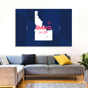 Idaho State Map Wall Art