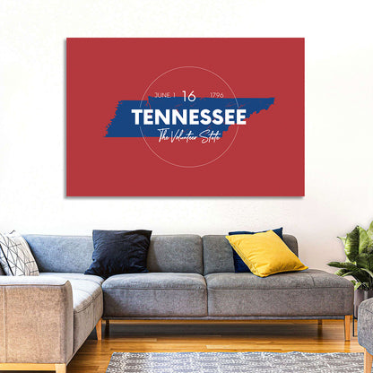 Tennessee Typographic Map Wall Art