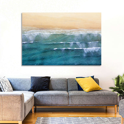Calm Beachscape Aerial Wall Art