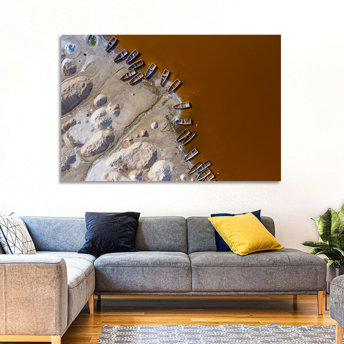 Salt Piles at Lake Retba Wall Art