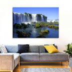 Iguazu Falls Mossy Rocks Wall Art