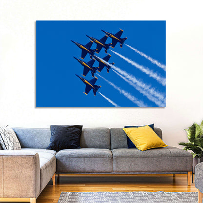Blue Angels Delta Formation Flyover Wall Art