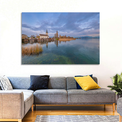 Busskirch Church on Lake Obersee Wall Art