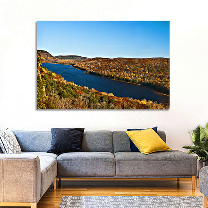 Lake of the Clouds Golden Hour Wall Art
