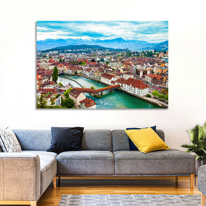 Lucerne Chapel Bridge View Wall Art