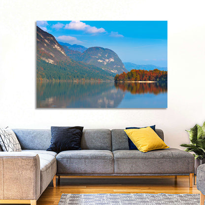 Lake Bohinj Autumn Reflection Wall Art
