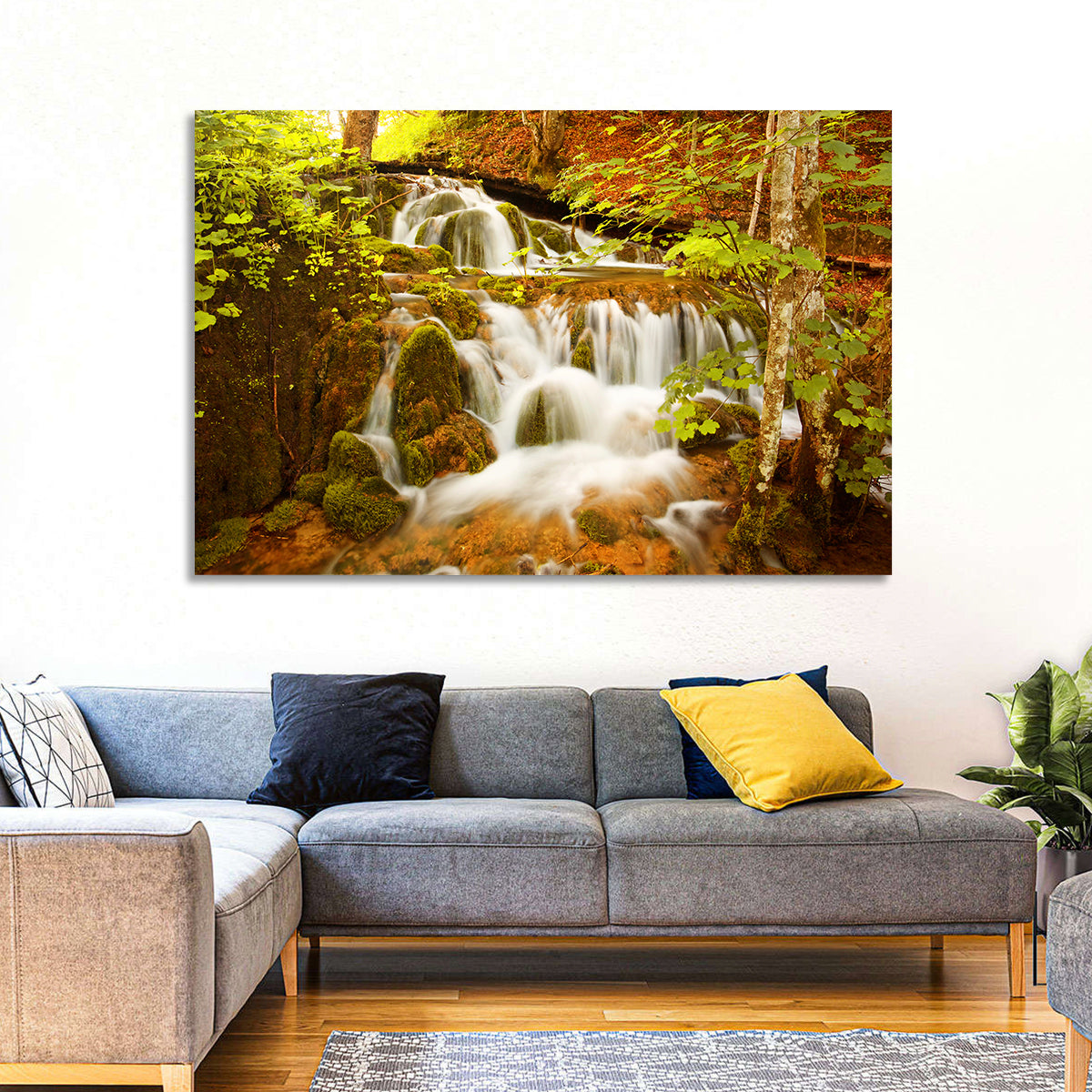 Plitvice Autumn Stream Wall Art