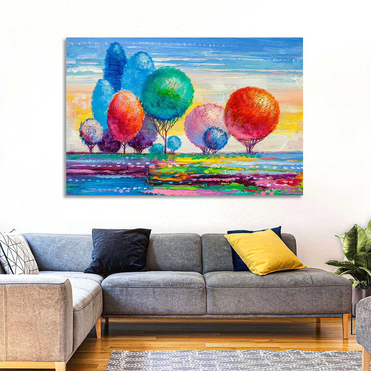 Autumn Trees at Sunset Wall Art