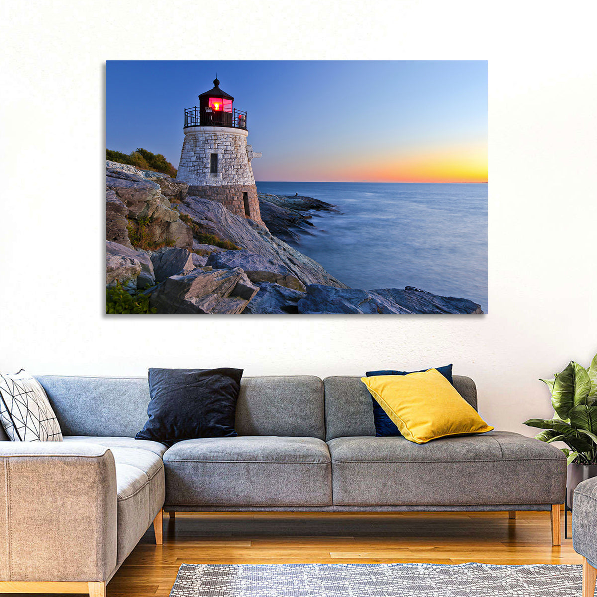 Castle Hill Lighthouse at Dusk Wall Art