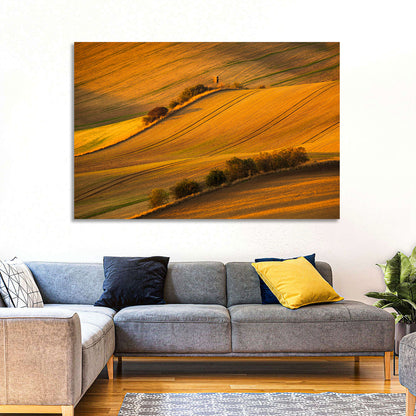 Golden Moravian Farm Tracks Wall Art