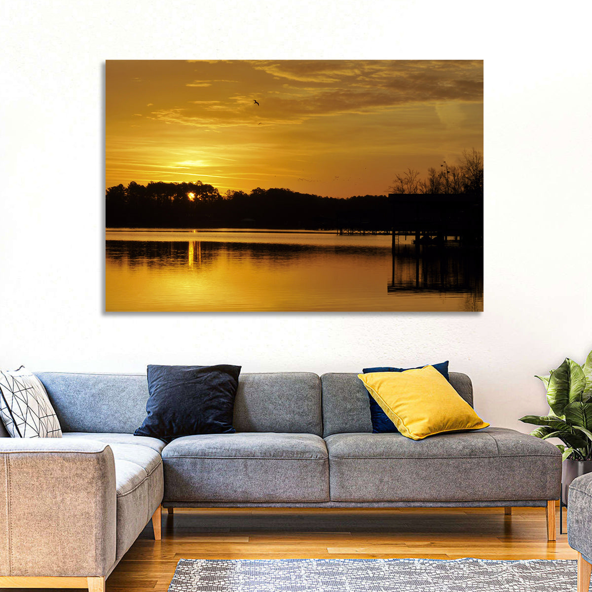 Lake Weiss Sunset Reflection Wall Art