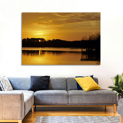 Lake Weiss Sunset Reflection Wall Art