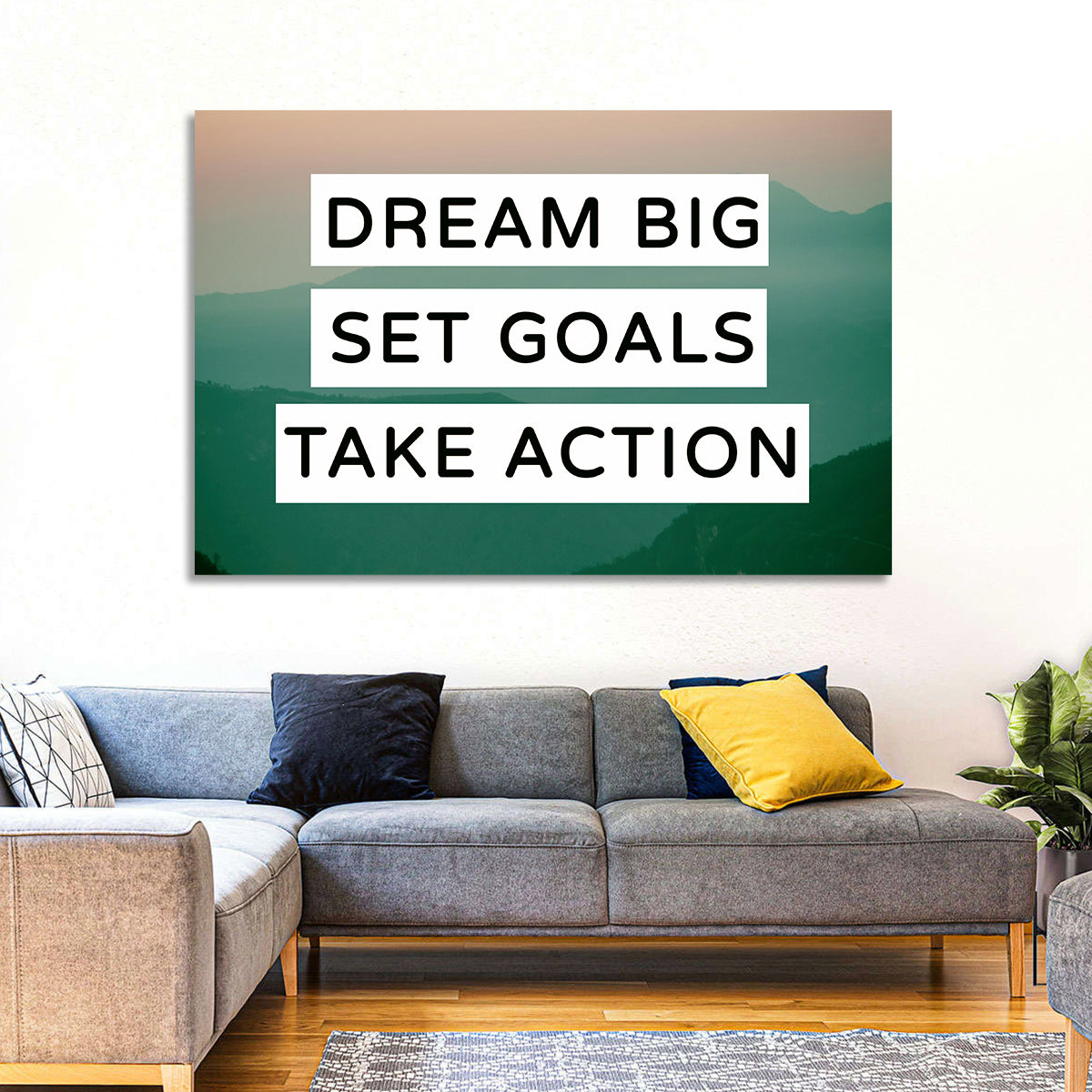 Dream Big Set Goals Wall Art