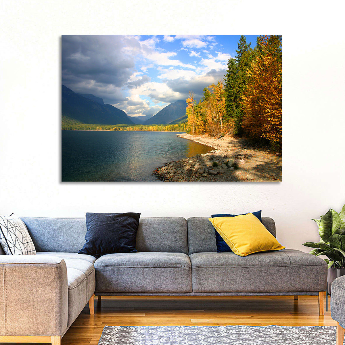 Lake Mcdonald Autumn Shoreline Wall Art