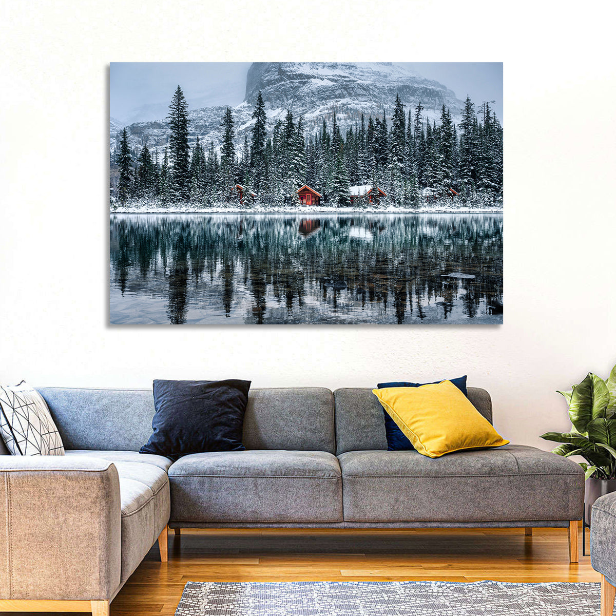 Lake O Hara Winter Reflection Wall Art