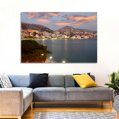 Sarandë Bay at Dusk Wall Art