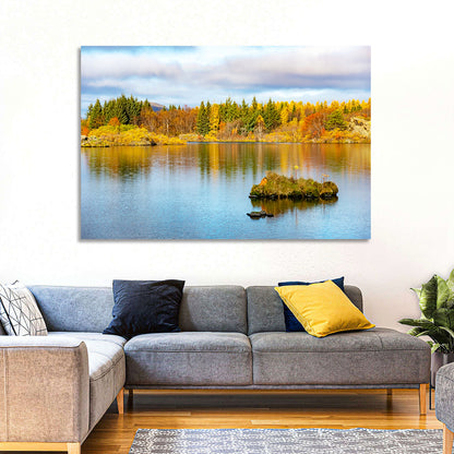 Autumn at Lake Myvatn Wall Art